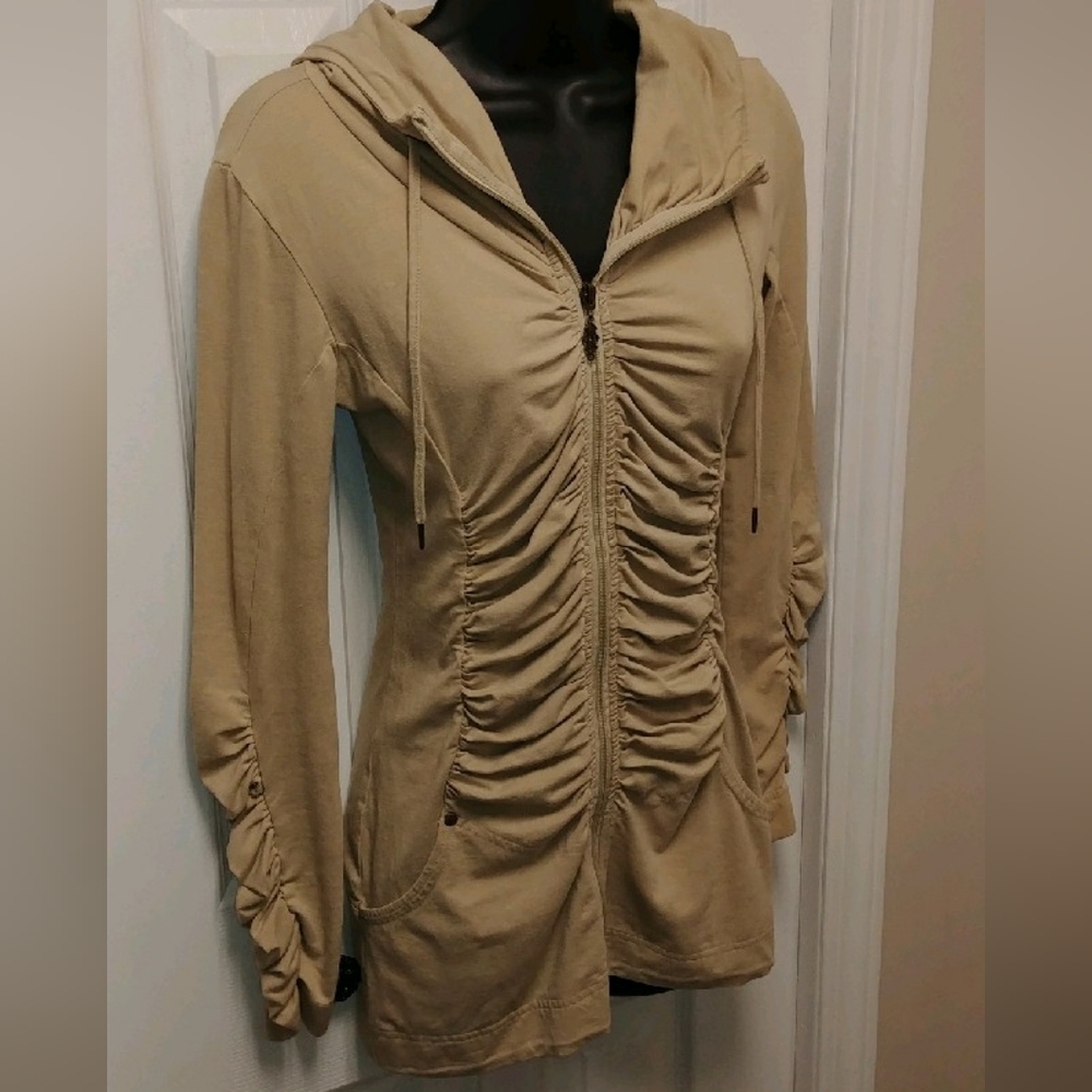 Nomads Ruched Zip-Up Hoodie